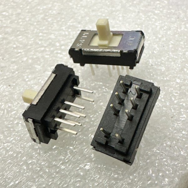 ALPS SSSS923200 slide switch 2pole 3position 8pins