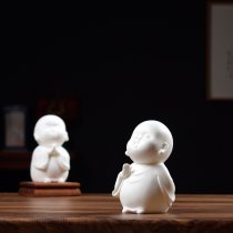 陶瓷可爱和尚家居玄关客厅摆件禅意沙弥小僧