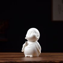 陶瓷可爱和尚家居玄关客厅摆件禅意沙弥小僧