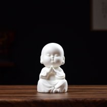 陶瓷可爱和尚家居玄关客厅摆件禅意沙弥小僧