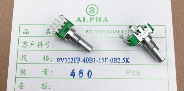 ALPHA 0B2.5K RV112FF-40B1-15F-0B2.5K potentiometer 4pin 360°