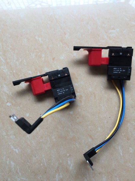 CAPAX03 Electric Drill Switch 7.2V-9.6V DC 20A Finger Pressure Switch Brand New