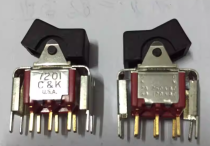 c&k 7201 Switch Gold-Plated Pins Dual 6-Pin Rocker Switch 2A 250V Brand New