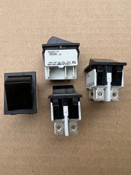 France APEM 2646A Series Rocker Switch 16A 250VAC Brand New