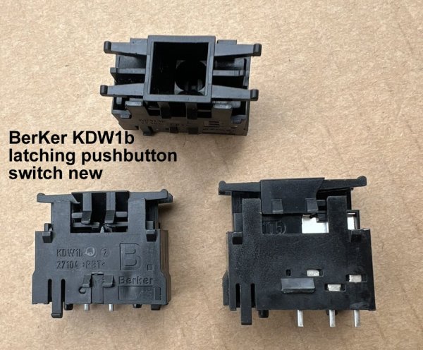 BerKer KDW1b latching pushbutton switch new