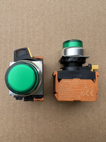 OMRON A22NZ-S-G1B Momentary PushButton Switch with Indicator Light NEW
