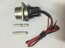 AMPHENOL Connector PL082X-61-4 Red & Black Wires Original Package Brand New