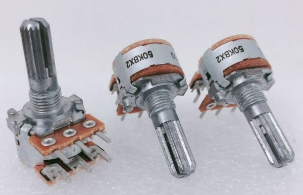 ALPS B50K dual B503 dual channel audiophile amplifier volume potentiometer handle 6-pin 20MM