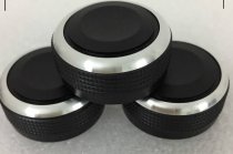30MM modified circular car navigation center console audio volume switch black knob aluminum alloy cover D-hole