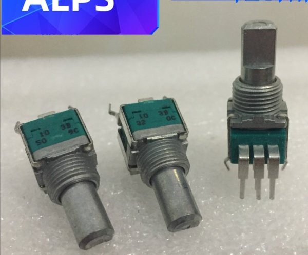 AlpineALPS rotary potentiometer vertical dual RK09 B10K with midpoint handle length 15mm speaker