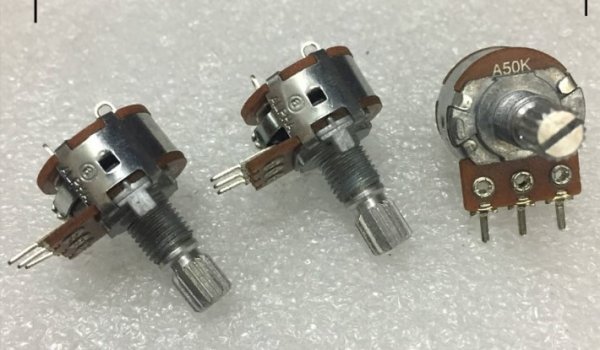 Taiwan ALPHA 16 type rotary potentiometer with switch 5-pin computer speaker volume adjustment knob A50K