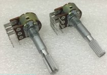 16 type dual channel reverse bending foot 6-pin B50KX2 amplifier volume potentiometer handle length 35MM produced in dual units