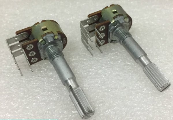 16 type dual channel reverse bending foot 6-pin B50KX2 amplifier volume potentiometer handle length 35MM produced in dual units