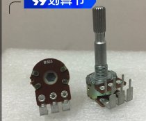 16 type dual channel reverse bending foot 6-pin B50KX2 amplifier volume potentiometer handle length 35MM produced in dual units