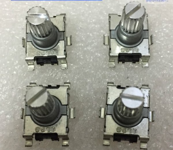 car mounted Alpine CD audio volume adjustment switch knob encoder with button patchALPS