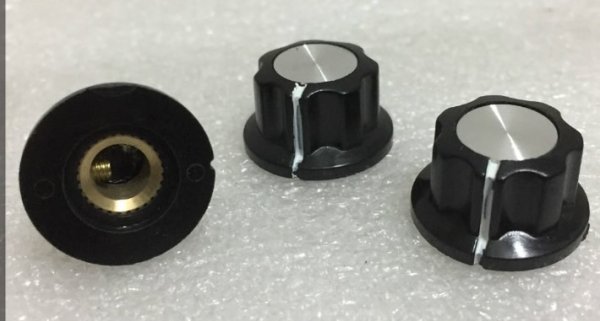 Universal shaft 6MM potentiometer knob roller shaft half round shaft A101 rubber wood knob copper core nut locking