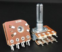16 type amplifier main volume controller stepper carbon film potentiometer 8-pin equal noise tap B50K B100K spline