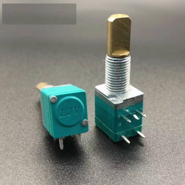 LJV Computer Speaker 09 Precision Carbon Film Potentiometer Long Thread B103 with Rotary Switch Volume Controller