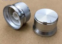 25MMX17MM aluminum alloy silver frosted cap potentiometer knob encoder speaker cover 6MM plum blossom hole