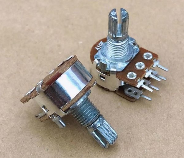 R113T Walkman Computer Speaker R201T06 Bass Main Volume Rotary Potentiometer 6 Pins 3 Pins A10K