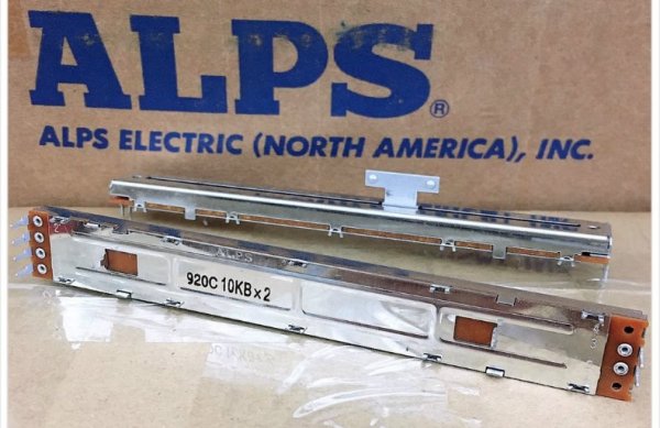 ALPS 128MM mixer sliding potentiometer push B10KX2 dual channel T-handle straight sliding volume potentiometer