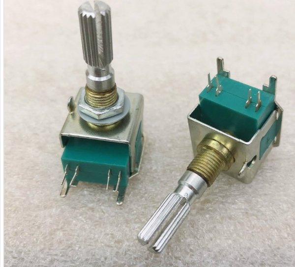 Old style amplifier square 4-pin 360 degree rotary volume potentiometer horizontal forward and reverse unrestricted pulse signal switch