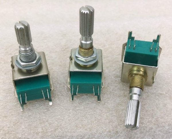 Old style amplifier square 4-pin 360 degree rotary volume potentiometer horizontal forward and reverse unrestricted pulse signal switch