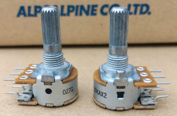 ALPS 16 rotary potentiometer amplifier audio volume adjustment switch A20K dual link 6-pin B100K