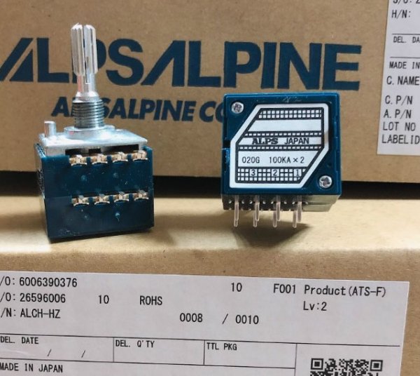 ALPS 27 fever level amplifier potentiometer with 8 pins and equal noise tap A100K A50K genuine package
