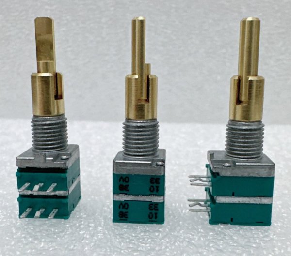 Japan ALPS sound card audio equipment RK09 double axis double tone rotation volume precision potentiometer B10K 6 pins