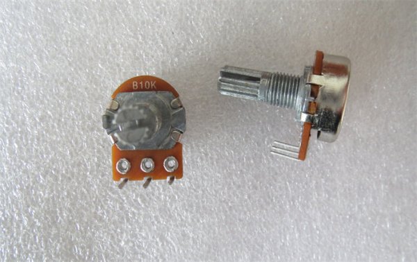 16 Type B10K soundwell Single-unit Stepped Audio Volume Potentiometer with Bent Pins Shaft 18mm 25mm