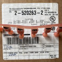 TE American AMP 2-520263-2 Male Female Plug Terminal 6.3mm Spring Insert Terminal with Cover 22-18