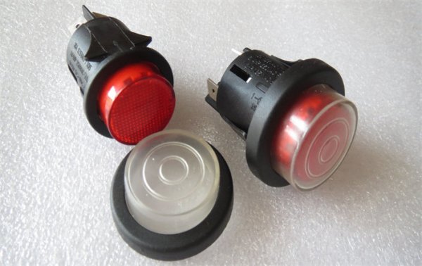 RLEIL RL5 waterproof circular button switch 4-pin button with light self-locking power switch 16A250V