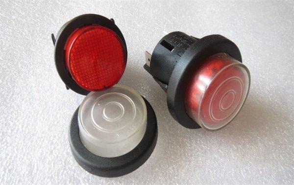 RLEIL waterproof circular button switch 4-pin button with light RL5 self-locking power switch 16A250V