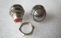 PBM12 Honeyone inventory self resetting circular 2-pin button switch waterproof stainless steel metal switch 2A