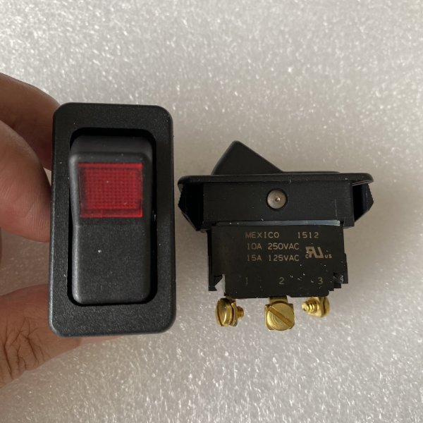 1512 ETN rocker switch 3pin 2 gear 10A