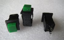 DS429 square self-locking switch 2-pin green button with lock power switch 3A125V