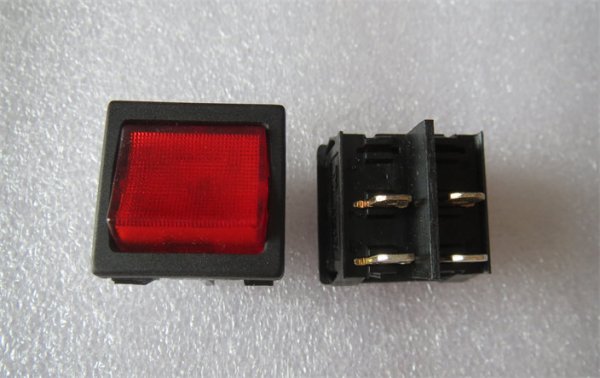 R13-33 SIC lighted TV power supply rocker switch 4 feet 2 gear rocker switch 6A250V