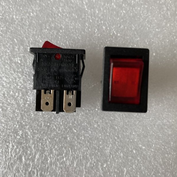 ARCOLECTRIC 853/850 rocker switch with light 4pin 2 position 10A