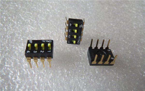 Japan FUJISOKU 804BS DIP switch 4-digit 4P gold-foot key-type encoding 2.54mm pitch convex keys