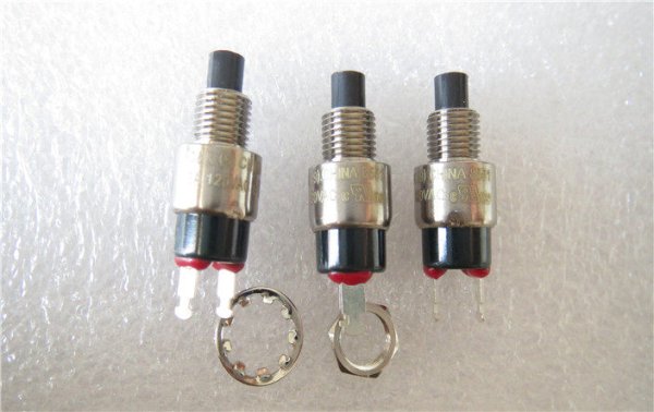 8551  C&K Miniature Push Button Switch  2-Pin Momentary Power Switch 3A 120VAC  Mounting Hole 6.3mm SPST NO