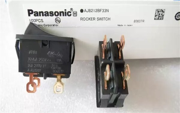 AJ8212BF Japan Panasonic Power Rocker Switch 4-Pin Amplifier Rocker Switch 16A
