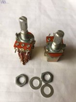 Japan NOBLE B500K Guitar Push-Pull Coil-Splitting Potentiometer 15mm Shaft with Nut & Washer New