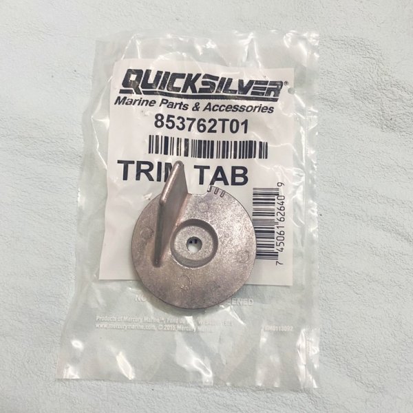 853762T01 trim tab Anode 8-9.9-15-20 hp