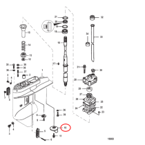 853762 trim tab Anode 25-30-40 hp