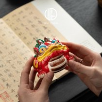 陶瓷国潮三足金蟾家居客厅摆件招财蟾蜍茶桌办公店铺室内装饰礼品